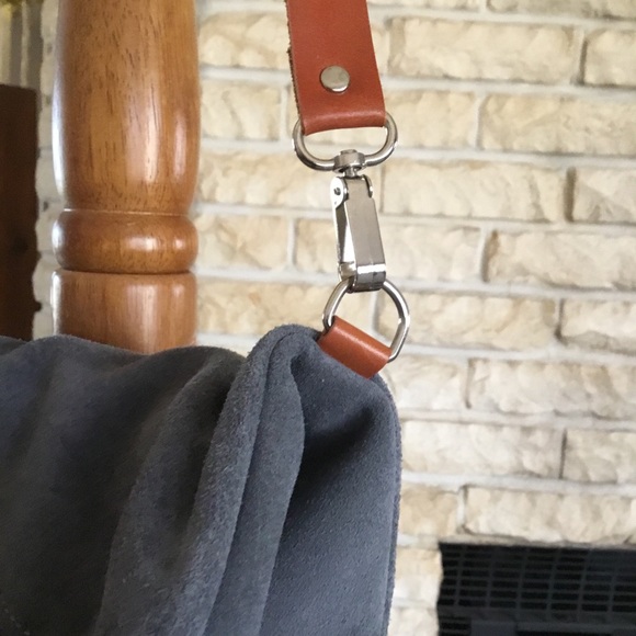 NWT HANDMADE SUEDE/LEATHER CROSSBODY BAG - Picture 6 of 13